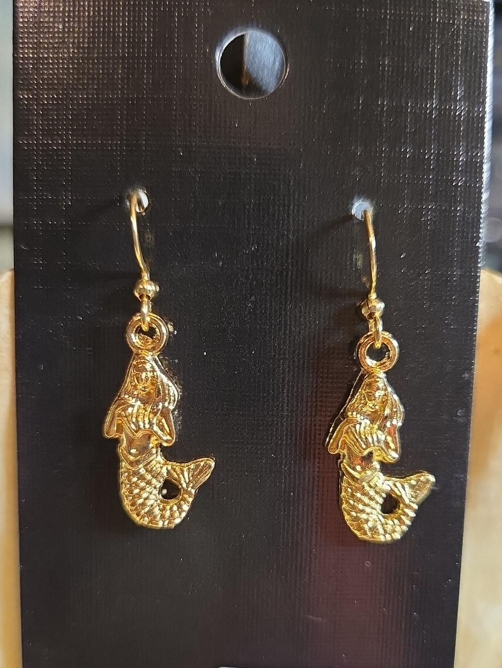 Gold Mermaid Drop Earrings - Women Jewelry